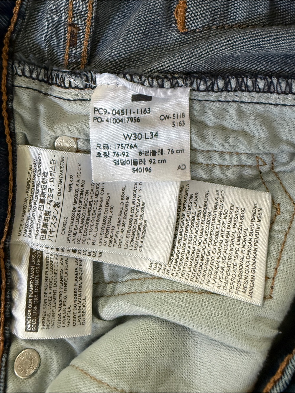 Levi’s 511 Slim Fit Jeans – 30W x 34L – Classic Denim - Picture 4 of 4